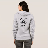 Mountain Bike Mam Zip Up Hoodie (Achterkant volledig)