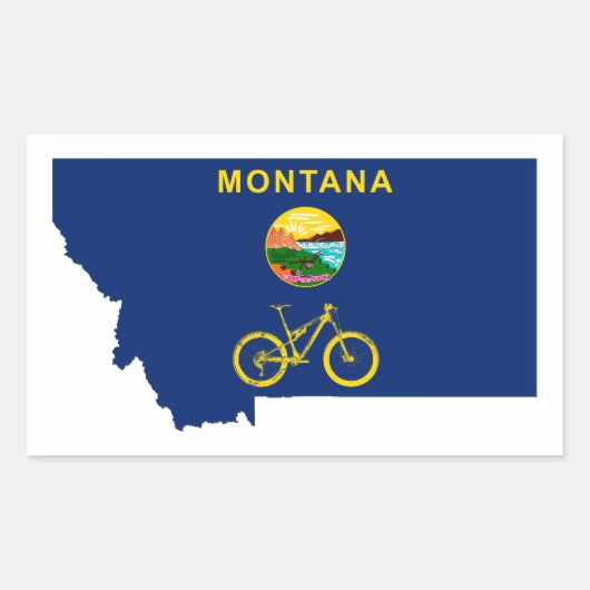 Mountain Bike Montana Rechthoekige Sticker (Voorkant)