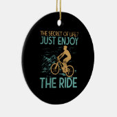 Mountain Bike Mountain Biker Keramisch Ornament (Rechts)