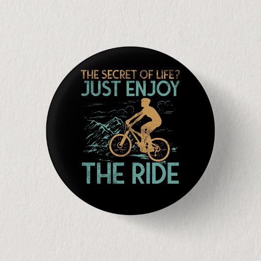 Mountain Bike Mountain Biker Ronde Button 3,2 Cm (Voorkant)