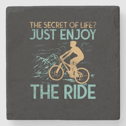 Mountain Bike Mountain Biker Stenen Onderzetter (Voorkant)