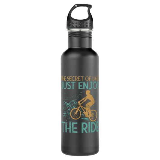 Mountain Bike Mountain Biker Waterfles (Voorkant)