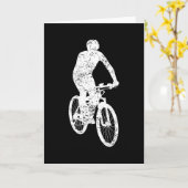 Mountain Bike MTB Bike Mountain Biker Retro Gift Kaart (Gele Bloem)