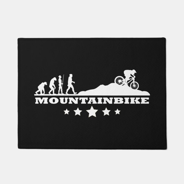 Mountain Bike MTB Evolution Gift for Men Woman Deurmat (Voorkant)