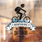 Mountain Bike Outdoor Adventure 3 - fietsenwinkel Raamsticker (Vel 2)