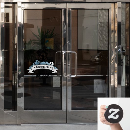 Mountain Bike Outdoor Adventure 3 - fietsenwinkel Raamsticker (Kantoordeur)