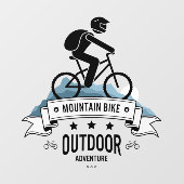 Mountain Bike Outdoor Adventure 3 - fietsenwinkel Raamsticker (Vel)