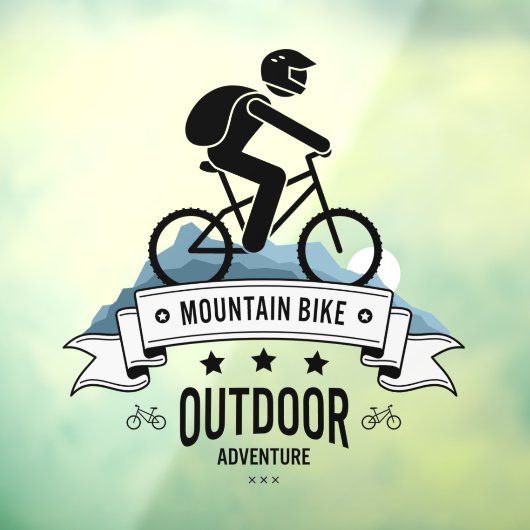 Mountain Bike Outdoor Adventure 3 - fietsenwinkel Raamsticker (Vel 3)