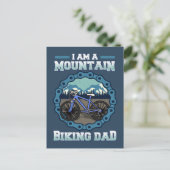 Mountain Bike Pap MTB Cyclist Briefkaart (Staand voorkant)