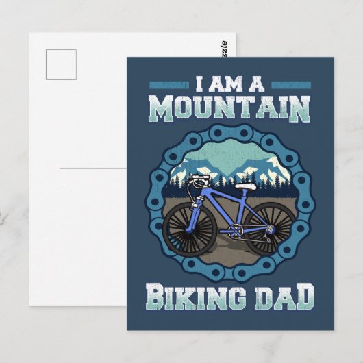 Mountain Bike Pap MTB Cyclist Briefkaart (Voorkant / Achterkant)