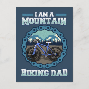 Mountain Bike Pap MTB Cyclist Briefkaart