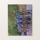 Mountain Bike Race Jigzaag Puzzle Legpuzzel (Verticaal)