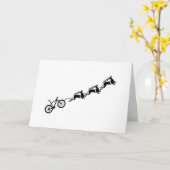 Mountain Bike Rendier kerstcyclus Kaart (Gele Bloem)