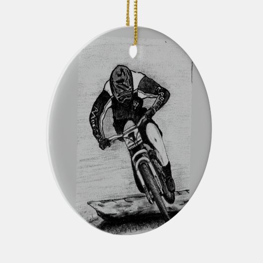 Mountain Bike Ride Keramisch Ornament (Rechts)