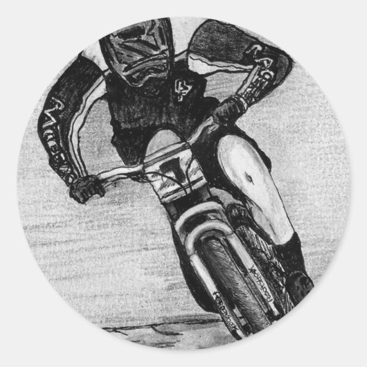 Mountain Bike Ride Ronde Sticker (Voorkant)