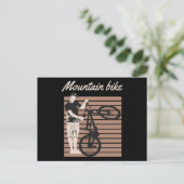 Mountain Bike Rider Briefkaart (Staand voorkant)
