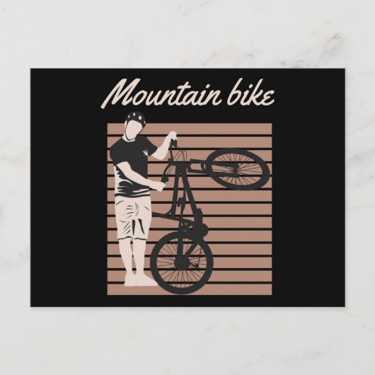 Mountain Bike Rider Briefkaart (Voorkant)