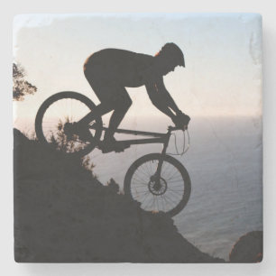 Mountain Bike Rider. Leeuwenkop, Kaapstad Stenen Onderzetter