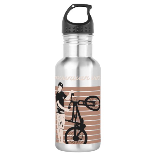 Mountain Bike Rider Waterfles (Voorkant)