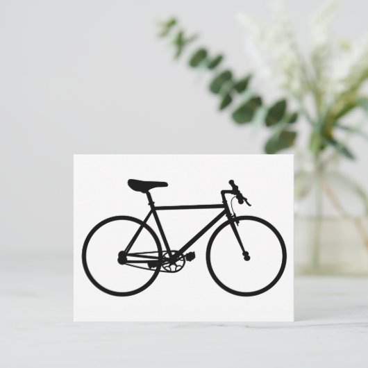 Mountain Bike Silhouette Briefkaart (Staand voorkant)