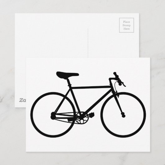 Mountain Bike Silhouette Briefkaart (Voorkant / Achterkant)