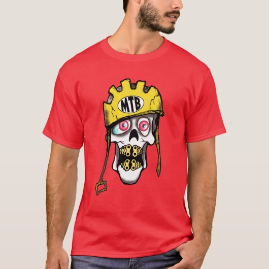 Mountain Bike Skull T-shirt (Voorkant)