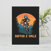 Mountain Bike Suffer en Smile Kaart (Staand voorkant)