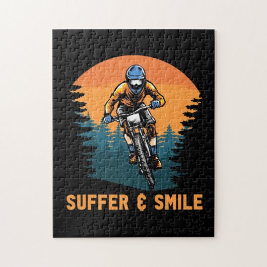 Mountain Bike Suffer en Smile Legpuzzel (Verticaal)