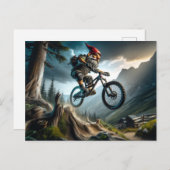Mountain Bike Trail Shredding Gnome Briefkaart (Voorkant / Achterkant)
