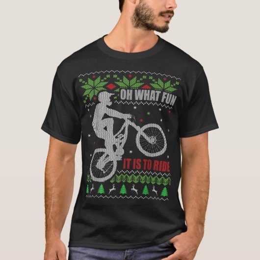 Mountain Bike Ugly kerstgebergte Biking T-shirt (Voorkant)