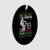 Mountain Bike Ugly Kerstmis Ornament (voorkant)
