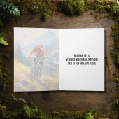 Mountain Bike Waterverf Happy Birthday Kaart