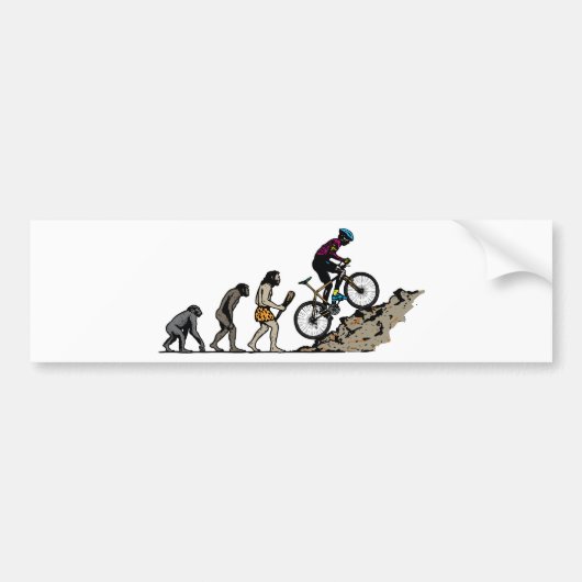 Mountain Biker Bumpersticker (Voorkant)