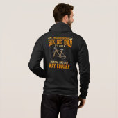 Mountain Biker Dad Funny Birthday Cyclist Gag Hoodie (Achterkant volledig)