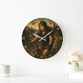 Mountain Biker Funny Mona Lisa Grote Klok (Huis)