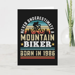Mountain Biker, geboren in 1986 40th Birthday Gift Kaart