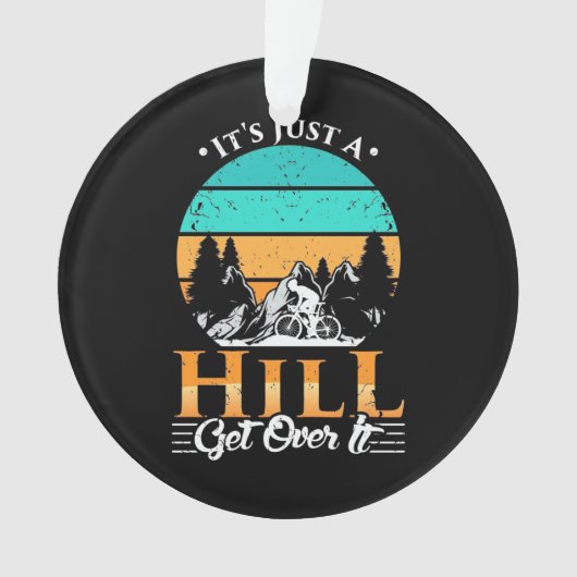 Mountain Biker krijgt over Hill Ornament (voorkant)
