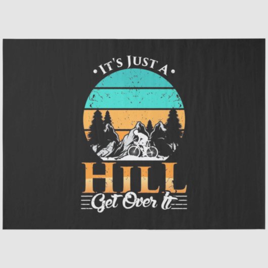 Mountain Biker krijgt over Hill Tissuepapier (Voorkant)