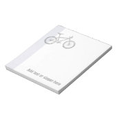 Mountain Biker Logo en Slogan Notitieblok (Linkerzijde)