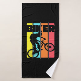 Mountain Biker Retro  Badhanddoek