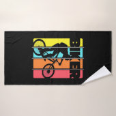 Mountain Biker Retro  Badhanddoek (Badhanddoek)