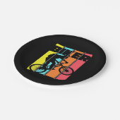 Mountain Biker Retro Papieren Bordje (Gekanteld)