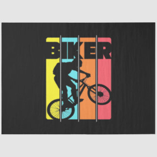 Mountain Biker Retro Tissuepapier
