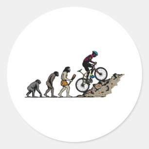 Mountain Biker Ronde Sticker