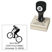 Mountain Biker Rubberstempel (Gestempeld)