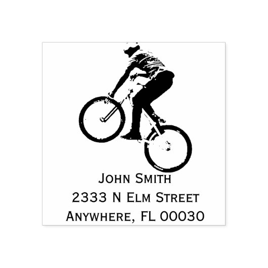 Mountain Biker Rubberstempel (Afrduk)