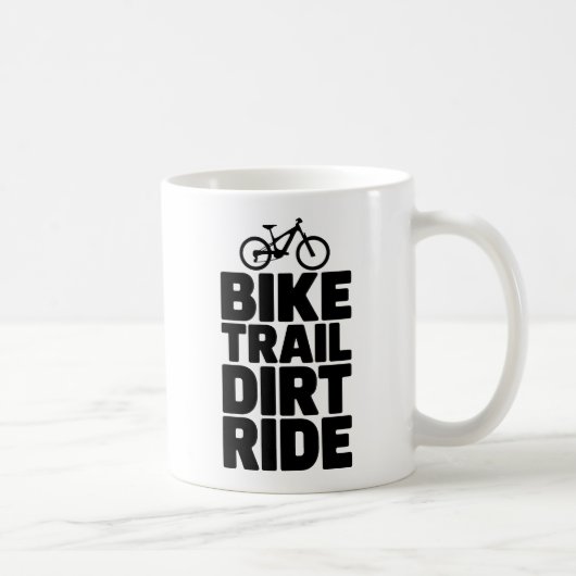 Mountain Biker Silhouette Adventure Design Koffiemok (Rechts)