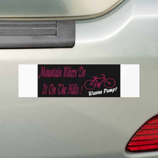 Mountain Bikers Bumpersticker (Op auto)