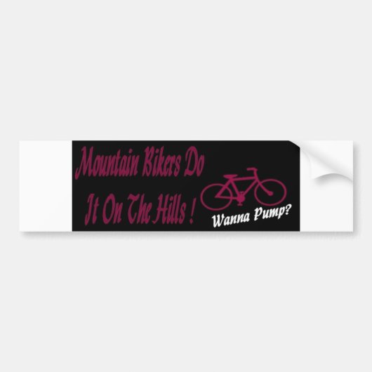 Mountain Bikers Bumpersticker (Voorkant)