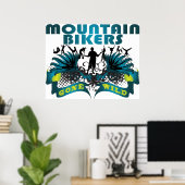 Mountain Bikers Gone Wild Poster (Thuiskantoor)